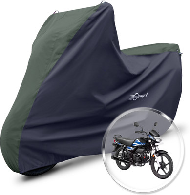 Neodrift Two Wheeler Cover for Hero(HF Deluxe, Green, Black)