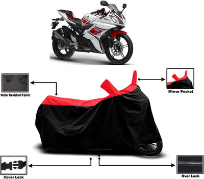 Amexride Two Wheeler Cover for Yamaha(YZF-R15 V2, Red)