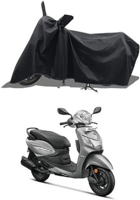 Tritika Waterproof Two Wheeler Cover for Hero(Pleasure Plus, Black)
