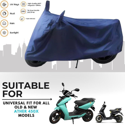 MADAFIYA Two Wheeler Cover for Ather(450 X, Blue)