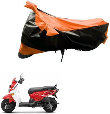 Mdstar Waterproof Two Wheeler Cover for Hero(Duet, Black, Orange)