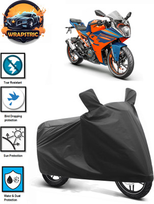 WRAPSTRIC Waterproof Two Wheeler Cover for KTM(RC 390, Black)