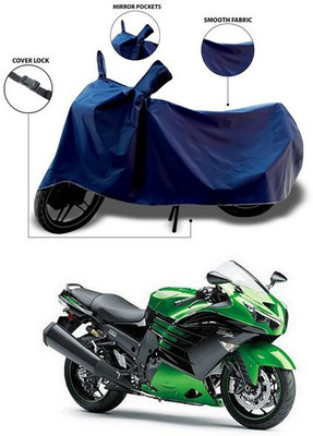 ANTHUB Waterproof Two Wheeler Cover for Kawasaki(Ninja, Blue)