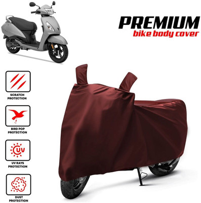 OliverX Waterproof Two Wheeler Cover for TVS(Jupiter, Black, Blue, Multicolor)