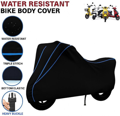 BigFly Waterproof Two Wheeler Cover for Techo Electra(Raptor, Black, Blue)