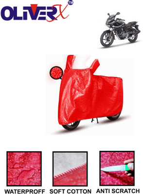 OliverX Waterproof Two Wheeler Cover for Bajaj(Pulsar 220, Red)
