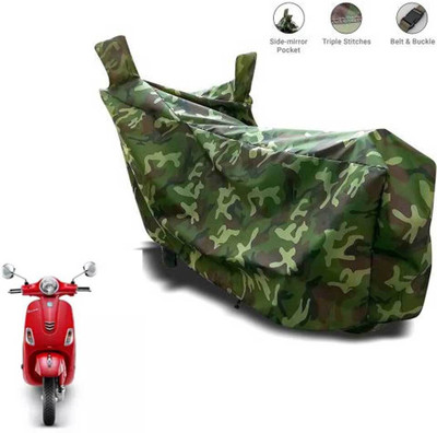 Aamaya Store Two Wheeler Cover for Vespa(Urban Club BS6, Green)