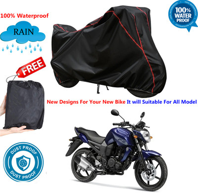 AUTOCAD Waterproof Two Wheeler Cover for Yamaha(FZ-25, Black)