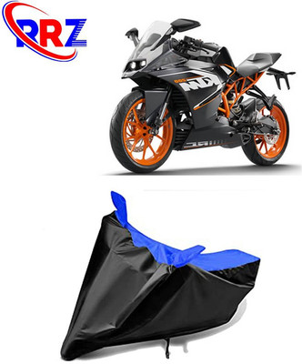 RRZ Waterproof Two Wheeler Cover for KTM(RC 200, Black, Blue)