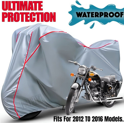 POLYMAXX Waterproof Two Wheeler Cover for Royal Enfield(Bullet, Silver, Red)