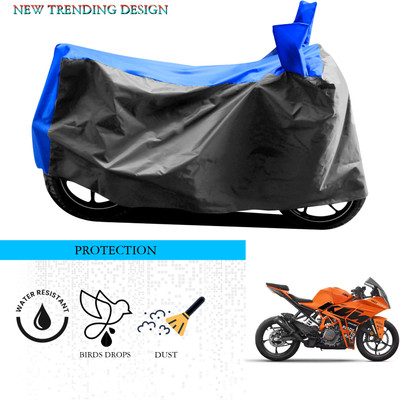 ANTHUB Waterproof Two Wheeler Cover for KTM(RC 390, Grey, Blue)