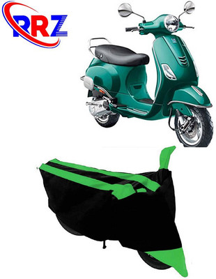 RRZ Waterproof Two Wheeler Cover for Vespa(Vespa VXL 150, Black, Green)