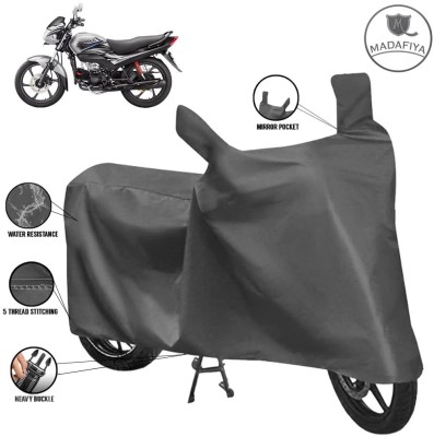 MADAFIYA Waterproof Two Wheeler Cover for Hero(Passion Pro i3S, Grey)