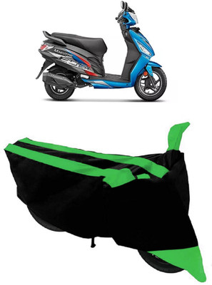 HEMSKAR Two Wheeler Cover for Hero(Maestro Edge 110 BS6, Black, Green)