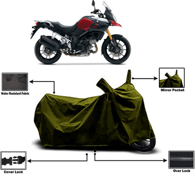 Amexride Two Wheeler Cover for Suzuki(V Strom 1000, Green)