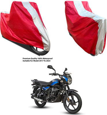 AutoGalaxy Waterproof Two Wheeler Cover for Bajaj(Silver, Red)
