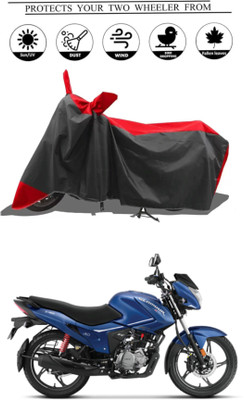 RAQTRO Waterproof Two Wheeler Cover for Hero(Glamour i3s BS6, Red, Black)