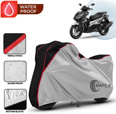 MATT_X Waterproof Two Wheeler Cover for Yamaha(Aerox 155 Maxi BS6, Multicolor, Silver, Black)