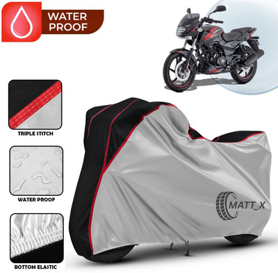 MATT_X Waterproof Two Wheeler Cover for Bajaj(Pulsar, Multicolor, Silver, Black)