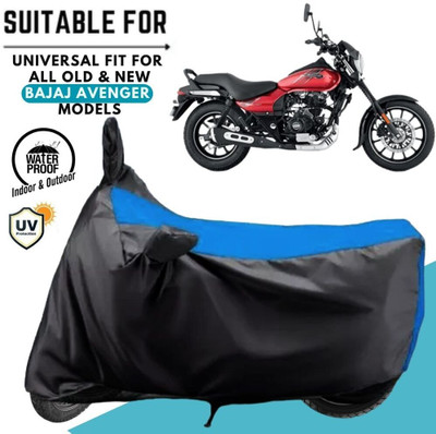 ZAQE Waterproof Two Wheeler Cover for Bajaj(Avenger, Black, Blue)