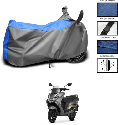DeepShakshi AUTOMOTIVE Two Wheeler Cover for Suzuki(Burgman Street 125, Grey, Blue)