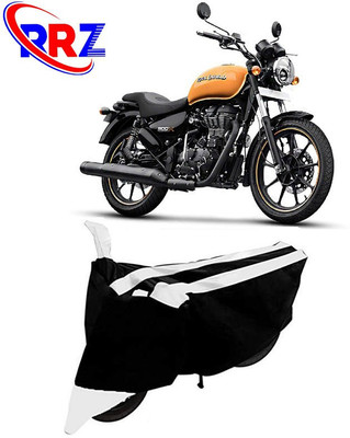 RRZ Waterproof Two Wheeler Cover for Royal Enfield(Thunderbird 500, Black, White)