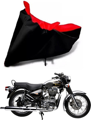 DSAMI Two Wheeler Cover for Royal Enfield(Electra Delux, Red, Black)