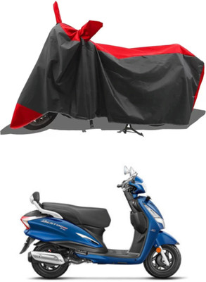Mdstar Waterproof Two Wheeler Cover for Hero(Destini 125, Red, Black)