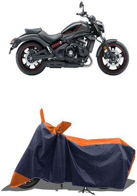 SUGASHRI Waterproof Two Wheeler Cover for Kawasaki(Vulcan S BS6, Orange, Blue)
