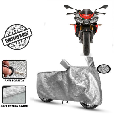 ROYAL AUTO MART Waterproof Two Wheeler Cover for Aprilia(Silver)