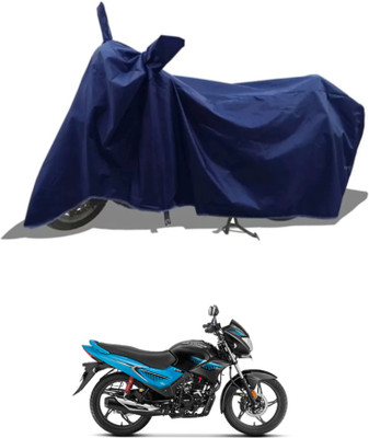 RAQTRO Waterproof Two Wheeler Cover for Hero(New Glamour BS6, Blue)