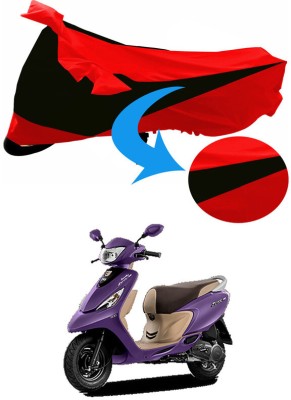 RWT Two Wheeler Cover for TVS(Scooty Zest 110, Black, Red)