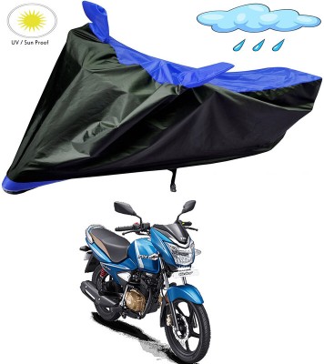 Genipap Two Wheeler Cover for TVS(Victor Premium, Black, Blue)