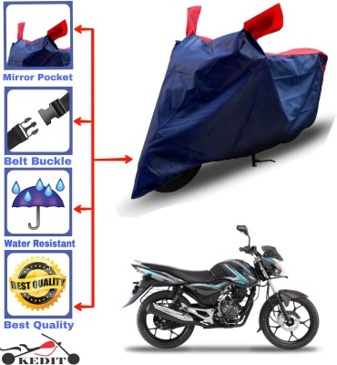 KEDIT Two Wheeler Cover for Bajaj(Discover 110, Red, Blue)