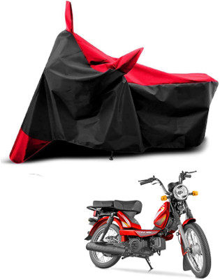 DeepShakshi AUTOMOTIVE Two Wheeler Cover for TVS(Heavy Duty Super XL, Red, Black)