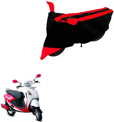 DeepShakshi AUTOMOTIVE Two Wheeler Cover for Hero(Pleasure, Black, Red)