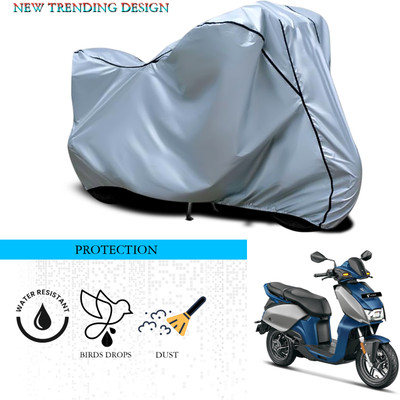 ANTHUB Waterproof Two Wheeler Cover for Hero(Motocorp Electric Scooter, Silver)