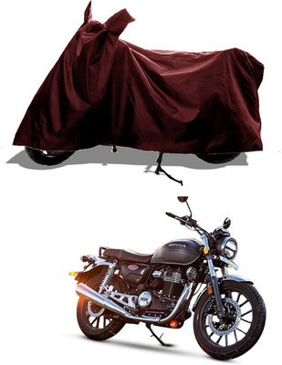 GROFATIK Two Wheeler Cover for Honda(Hness CB350, Maroon)