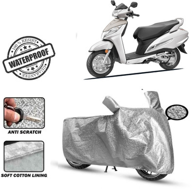 Autoinnovation Waterproof Two Wheeler Cover for Honda(Activa 125, Silver)