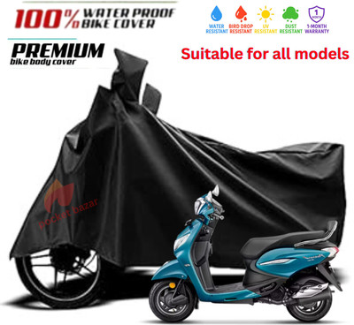 pocket bazar Waterproof Two Wheeler Cover for Hero(Pleasure, Black)