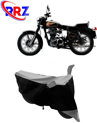 RRZ Waterproof Two Wheeler Cover for Royal Enfield(Bullet 350 Twinspark, Black, Grey)