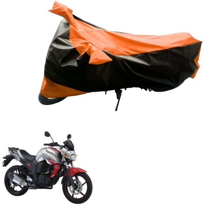 Mdstar Waterproof Two Wheeler Cover for Yamaha(FZ-S, Black, Orange)