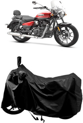 MMSSTAR Waterproof Two Wheeler Cover for Royal Enfield(Meteor 350, Black)