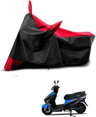 KEDIT Two Wheeler Cover for Ampere(REO, Red, Black)