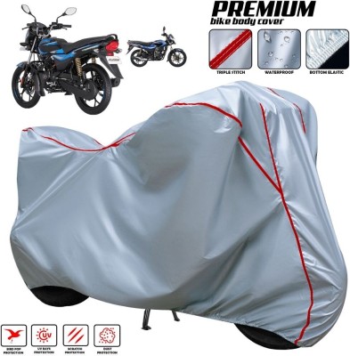 xodi Two Wheeler Cover for Bajaj(Platina 100 DTS-i, Silver, Red, Multicolor)