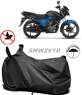 smwzxyu Waterproof Two Wheeler Cover for Hero(Glamour i3s, Clear, Black)