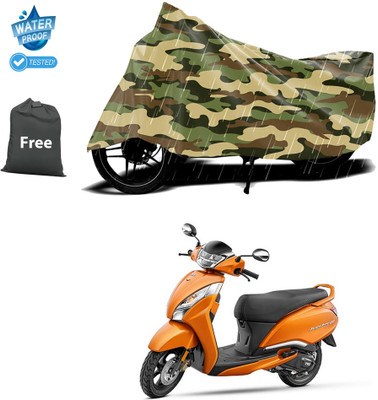 CODOKI Waterproof Two Wheeler Cover for TVS(Jupiter 125, Yellow)