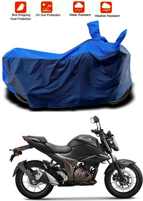MMSSTAR Waterproof Two Wheeler Cover for Suzuki(Gixxer 250, Blue, Blue)