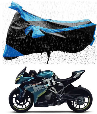 Mdstar Waterproof Two Wheeler Cover for CFMoto(250SR, Blue, Black)