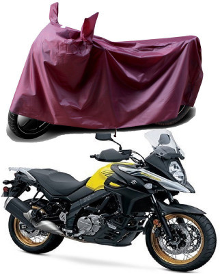 THE REAL ARV Waterproof Two Wheeler Cover for Suzuki(V-Strom 650 XT, Maroon)